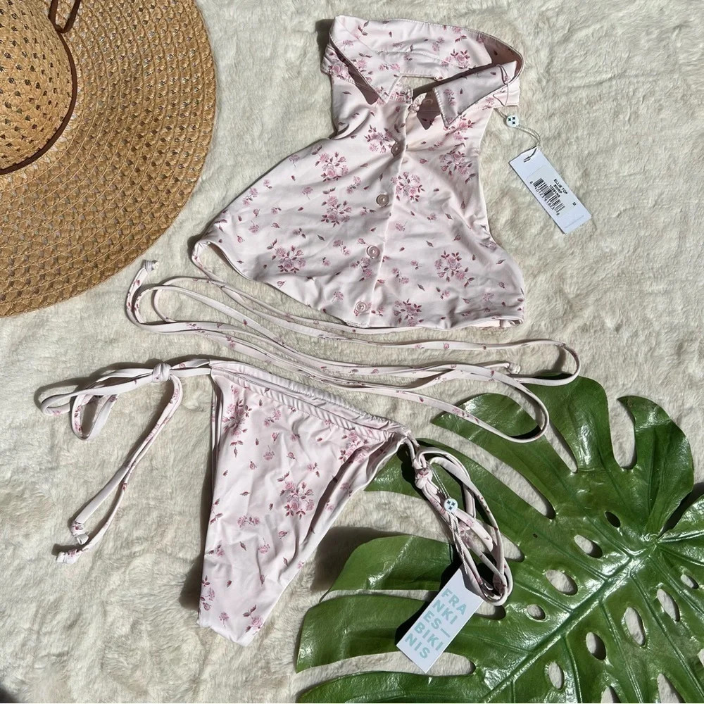 Frankie's Bikini's Ellie High Neck Top and Tia Bottom M/L